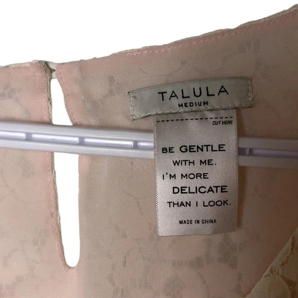 Floral White ,off white,lace sheer top ,with pink underlay, Ariztia Talula, - Picture 11 of 17